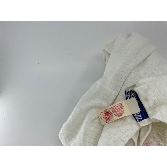 VTG LILY OF FRANCE Granny core Cottage core NIGHTGOWN SZ L Cream SATIN LACE - Picture 12 of 12